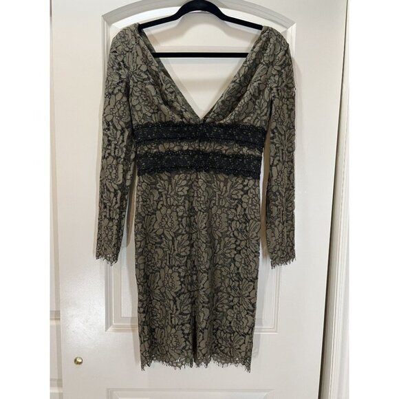 Diane von Furstenburg DVF Green Lace Cutout Dress $498 - Picture 7 of 10